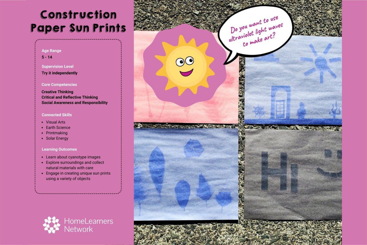 Construction Paper Sun Prints HomeLearners Network