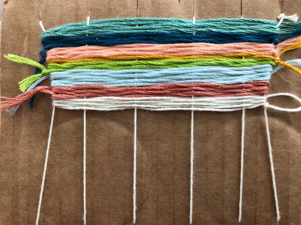 Cardboard Looms and Weaving