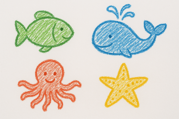 Discover & Draw: Ocean Edition (Ages 5-8)